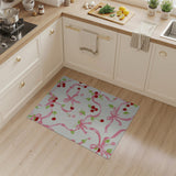 Cherry Pink Ribbon Bow Area Rug