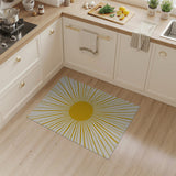 Radiant Yellow Sunburst Area Rug