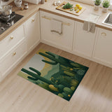 Lush Cactus Desert Sunset Area Rug
