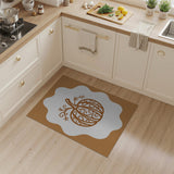 Ornate Swirled Pumpkin Area Rug