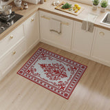 Red Ornate Vine Medallion Persian Rug