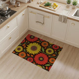 Vibrant Sunflower Autumn Floral Area Rug
