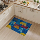 Geometric Modern Multi-color and Patterns Bold Geometric Abstract Multi-Color Area Rug