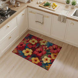 Vibrant Hibiscus Coastal Area Rug