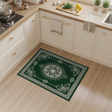 Elegant Emerald Green Persian Medallion Rug