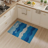 Playful Blue Ocean Whale Shark Kids Rug