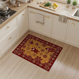 Playful Snowmen Swirling Snowflakes Area Rug