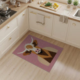 Whimsical Pink Highland Cow Area Rug