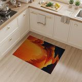 Fiery Orange Canyon Landscape Rug
