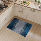 Distressed Navy Blue Grey Abstract Area Rug