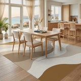 Wavy Brown Tan Abstract No. 3 Area Rug