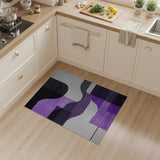 Purple Wave Geometric Abstract Area Rug