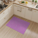 Pink Swirling Waves Abstract Area Rug