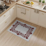 Elegant Red Floral Persian Border Area Rug