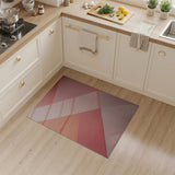 Vibrant Pink Orange Patchwork Geometric Area Rug