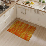 Vibrant Orange Horizontal Stripe Area Rug