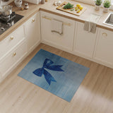 Oversized Blue Bow Silhouette Area Rug