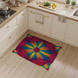 Vibrant Rainbow Burst Area Rug