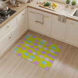 Playful Easter Egg Pattern Yellow Area Rug