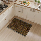 Black and Gold Leopard Print Area Rug