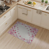 Whimsical Pink Blossom Butterfly Rug
