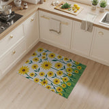 Cheerful Yellow Sunflower Meadow Area Rug