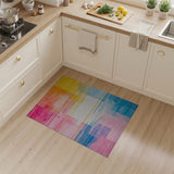 Vibrant Geometric Modern Vibrant Multi-Color Geometric Stripe Area Rug