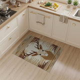 Southwestern Deer Head Woven Area Rug