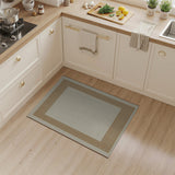 Cream Tan Border Woven Area Rug