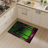 Neon Glow Forest Path Area Rug
