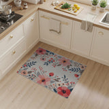 Floral Vintage Pink Blush Pink Peony Floral Area Rug