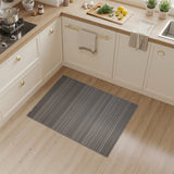 Neutral Grey Striped Woven Area Rug with Tassels