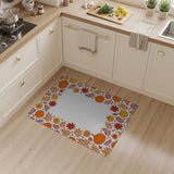 Autumn Pumpkin Harvest Border Area Rug