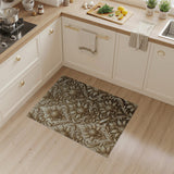 Opulent Gold Damask Baroque Area Rug