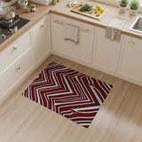 Bold Red Chevron Zigzag Area Rug