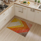 Bold Geometric Orange Yellow Triangle Area Rug