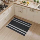 Bold Black White Vertical Stripe No. 2 Area Rug