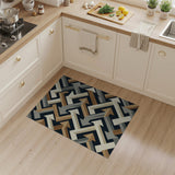 Modern Grey Arrow Maze Geometric Rug