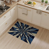 Geometric Modern Navy Starburst Geometric Area Rug