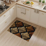 Tan Pyramid Isometric Geometric Area Rug