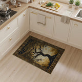 Golden Tree of Life Geometric Area Rug