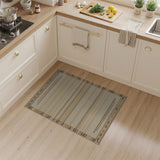 Brown Tan Striped Woven Area Rug