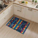 Geometric Modern Rainbow Eiffel Tower Area Rug