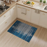 Blue Teal Distressed Abstract Area Rug