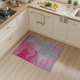 Abstract Area Pink Abstract Pink Wave Area Rug