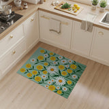 Sunny Yellow Daisies Blooms Area Rug