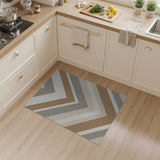 Neutral Chevron Grey Beige Area Rug