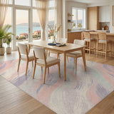 Pastel Distressed Swirl Area Rug