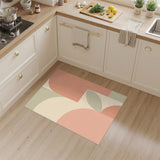 Beige Abstract Overlap Area Rug