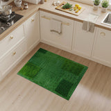 Lush Green Grass Patchwork Area Rug